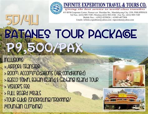 BATANES 5 DAY TOUR PACKAGE .